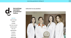 Desktop Screenshot of dermatologyindiana.com