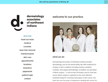 Tablet Screenshot of dermatologyindiana.com
